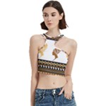 African Women Pattern Seamless Style Cut Out Top