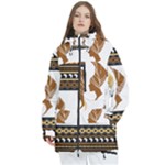 African Women Pattern Seamless Style Women s Multi Pockets Zip Ski and Snowboard Waterproof Breathable Jacket