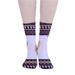 African Women Pattern Seamless Style Smooth Crew Length Tube Socks