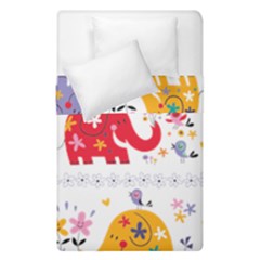 African Elephant Cute Cartoon Seamless Shading Cartoon Character Duvet Cover Double Side (Single Size) from ArtsNow.com