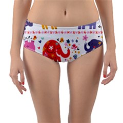 Reversible Mid-Waist Bikini Bottoms 