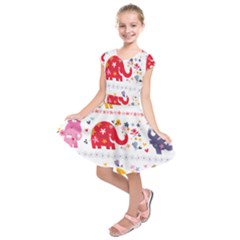 Kids  Short Sleeve Dress 