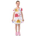 Kids  Short Sleeve Velvet Dress 