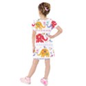 Kids  Short Sleeve Velvet Dress 