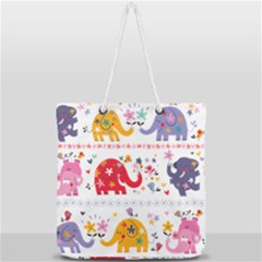 Full Print Rope Handle Tote (Large) 