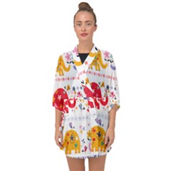 Half Sleeve Chiffon Kimono 