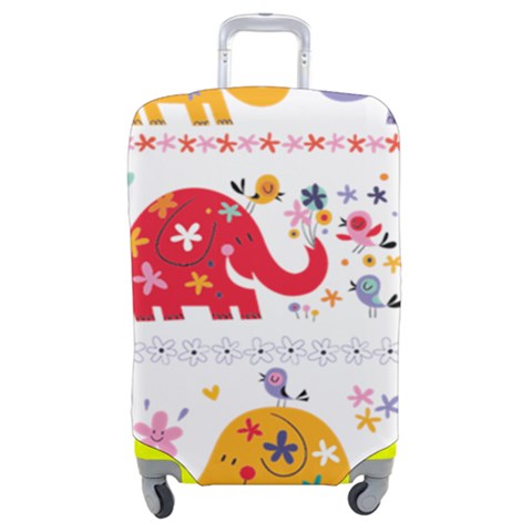 African Elephant Cute Cartoon Seamless Shading Cartoon Character Luggage Cover (Medium) from ArtsNow.com