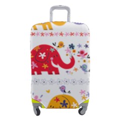 African Elephant Cute Cartoon Seamless Shading Cartoon Character Luggage Cover (Small) from ArtsNow.com