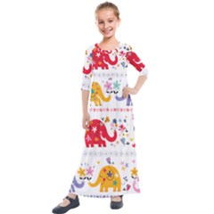 Kids  Quarter Sleeve Maxi Dress 