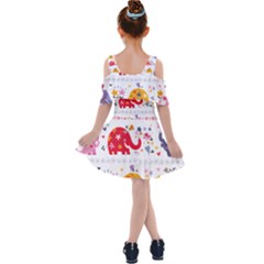 Kids  Shoulder Cutout Chiffon Dress 