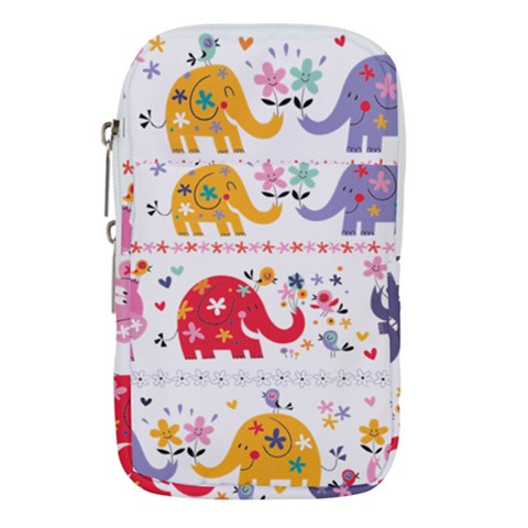 African Elephant Cute Cartoon Seamless Shading Cartoon Character Waist Pouch (Large) from ArtsNow.com