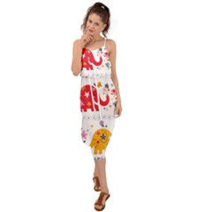 Waist Tie Cover Up Chiffon Dress 