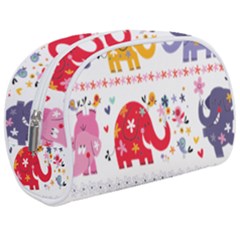 African Elephant Cute Cartoon Seamless Shading Cartoon Character Make Up Case (Medium) from ArtsNow.com