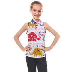 Kids  Sleeveless Polo T-Shirt 