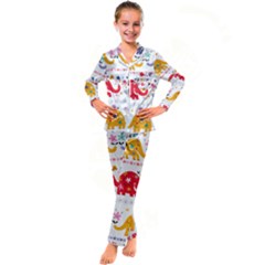 Kids  Satin Long Sleeve Pajamas Set 