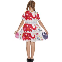 Kids  Short Sleeve Tiered Mini Dress 