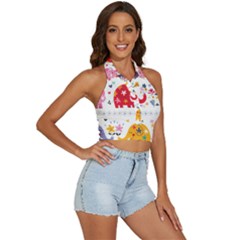 Backless Halter Cami Shirt 