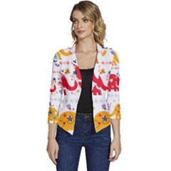 Women s Casual 3/4 Sleeve Spring Jacket 