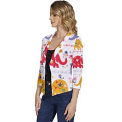 Women s Casual 3/4 Sleeve Spring Jacket 