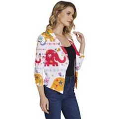 Women s Casual 3/4 Sleeve Spring Jacket 