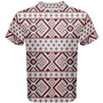 Ukrainian Folk Seamless Pattern Ornament Men s Cotton T-Shirt