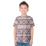 Ukrainian Folk Seamless Pattern Ornament Kids  Cotton T-Shirt