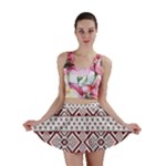 Ukrainian Folk Seamless Pattern Ornament Mini Skirt