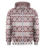 Ukrainian Folk Seamless Pattern Ornament Men s Zipper Hoodie