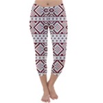 Ukrainian Folk Seamless Pattern Ornament Capri Winter Leggings 