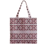 Ukrainian Folk Seamless Pattern Ornament Zipper Grocery Tote Bag