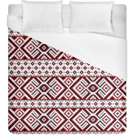 Ukrainian Folk Seamless Pattern Ornament Duvet Cover (King Size) from ArtsNow.com