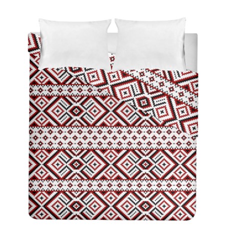 Ukrainian Folk Seamless Pattern Ornament Duvet Cover Double Side (Full/ Double Size) from ArtsNow.com