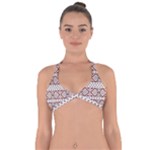 Ukrainian Folk Seamless Pattern Ornament Halter Neck Bikini Top