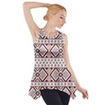 Ukrainian Folk Seamless Pattern Ornament Side Drop Tank Tunic