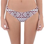 Ukrainian Folk Seamless Pattern Ornament Reversible Hipster Bikini Bottoms