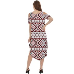 Cold Shoulder Loose Fit Dress With Pockets 