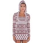 Ukrainian Folk Seamless Pattern Ornament Long Sleeve Hooded T-shirt