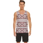 Ukrainian Folk Seamless Pattern Ornament Men s Wide Collar Tank Top