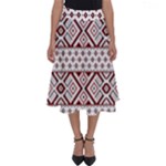 Ukrainian Folk Seamless Pattern Ornament Perfect Length Midi Skirt