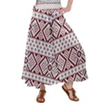 Ukrainian Folk Seamless Pattern Ornament Women s Satin Palazzo Pants