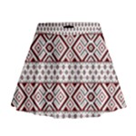 Ukrainian Folk Seamless Pattern Ornament Mini Flare Skirt