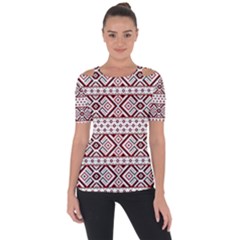 Shoulder Cut Out Short Sleeve Top 