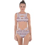 Ukrainian Folk Seamless Pattern Ornament Bandaged Up Bikini Set 