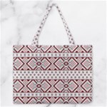 Ukrainian Folk Seamless Pattern Ornament Zipper Medium Tote Bag