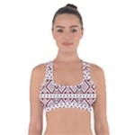 Ukrainian Folk Seamless Pattern Ornament Cross Back Sports Bra