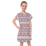 Ukrainian Folk Seamless Pattern Ornament Kids  Drop Waist Dress