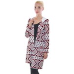 Ukrainian Folk Seamless Pattern Ornament Hooded Pocket Cardigan