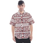 Ukrainian Folk Seamless Pattern Ornament Men s Short Sleeve Shirt