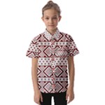 Ukrainian Folk Seamless Pattern Ornament Kids  Short Sleeve Shirt