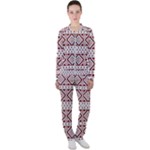 Ukrainian Folk Seamless Pattern Ornament Casual Jacket and Pants Set